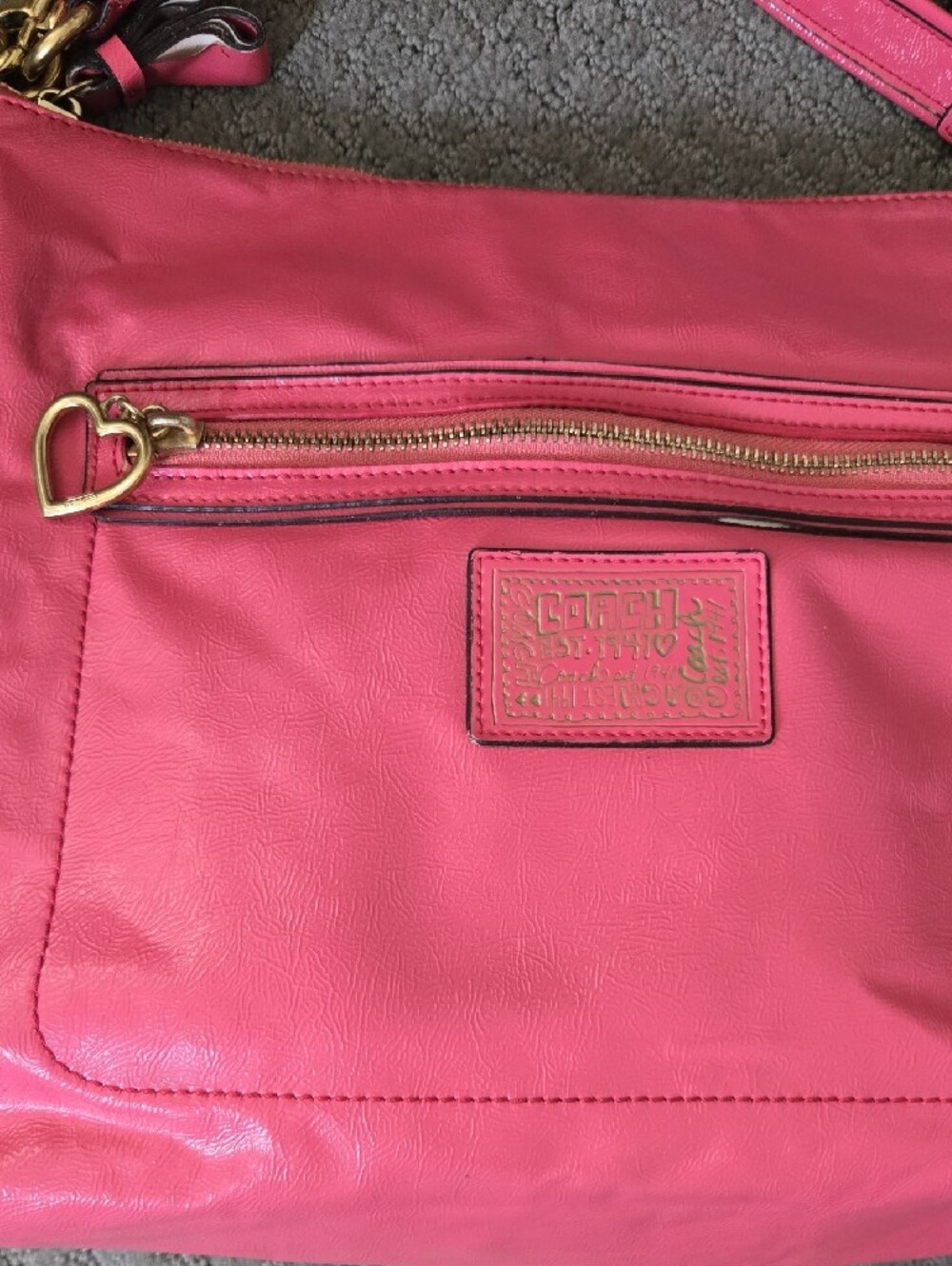 Y2K Coach Poppy Pink Leather Large Hobo Bag - Gem